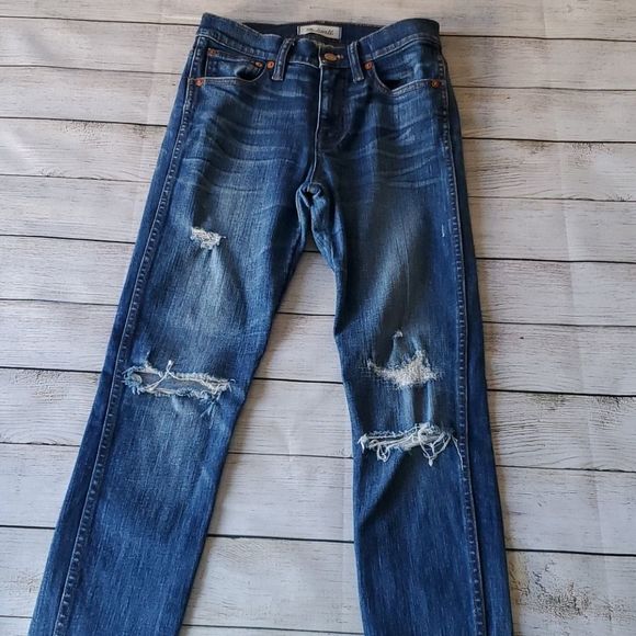 Madewell 9" High Riser Skinny Skinny Distressed - Picture 3 of 7